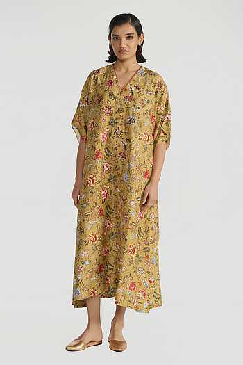 Pallavi Floral Print Kaftan Dress
