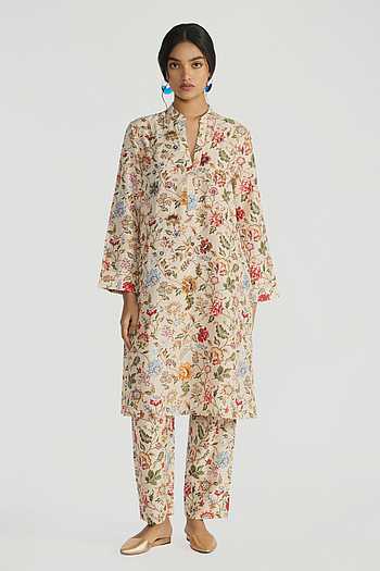 Madhavi Floral Print Tunic & Pant Set