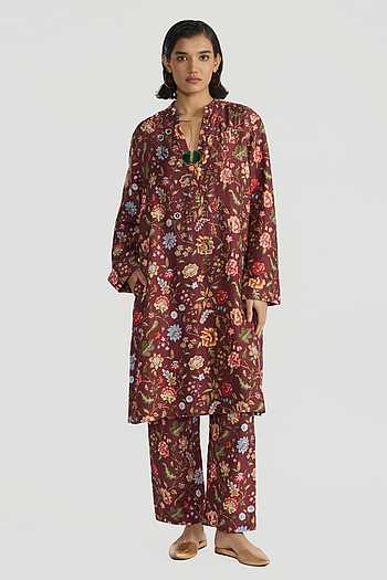 Madhavi Floral Print Tunic & Pant Set
