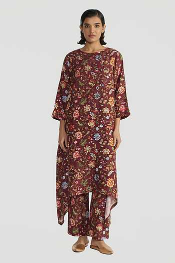 Kusumita Floral Print Tunic & Pant Set
