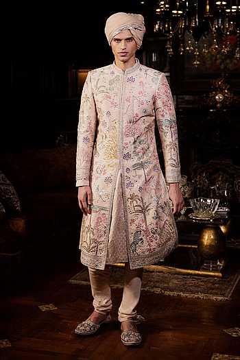 Vintage Peach Masai Sherwani Set