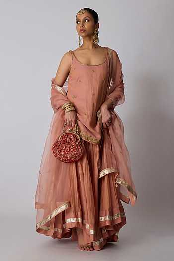 Maahi Embroidered Kurta Sharara Set
