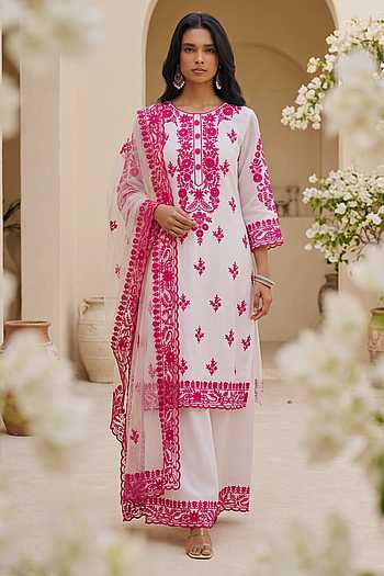 Embroidered Georgette Kurta Set 