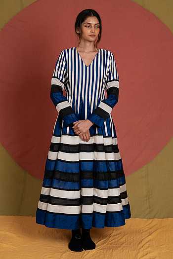 Rango Striped Applique Dress