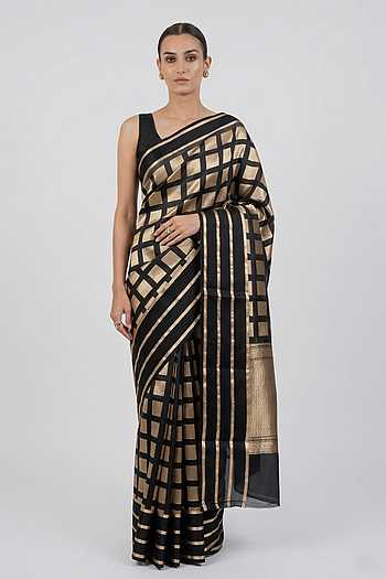 Checkered Woven Saree