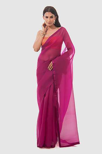 Dark Magenta Handloom Saree