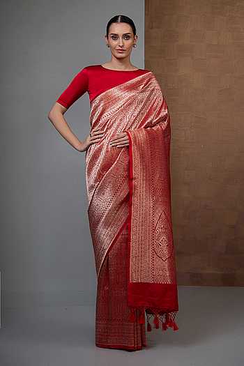 Meenakari Brocade Woven Saree