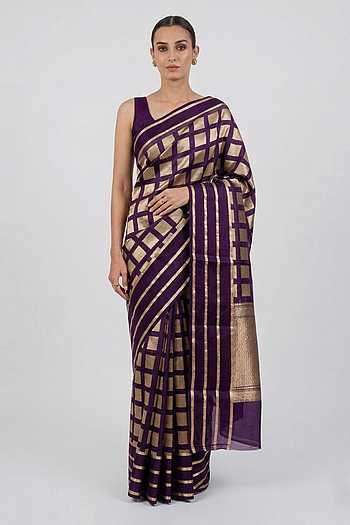 Geometric Woven Saree