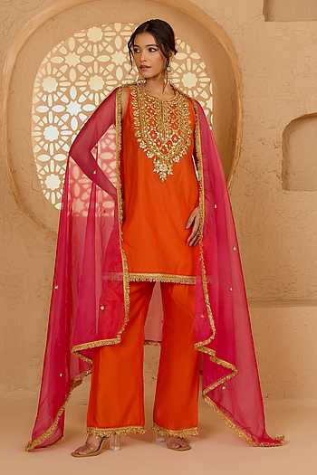 Gota Patti Embroidered Kurta Set