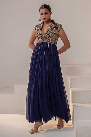 Collar Embellished Anarkali
