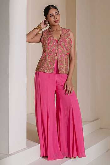 Embellished Jacket Sharara Set