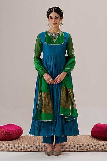 Sohni Chanderi Silk Anarkali Set