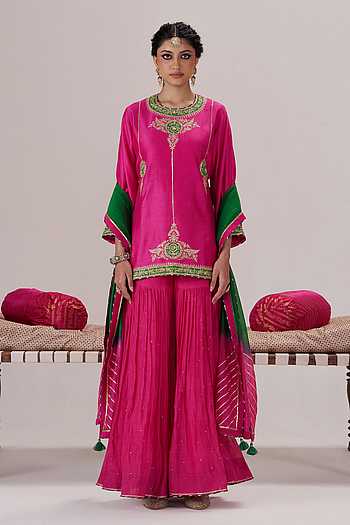 Adaa Short Kurta Sharara Set