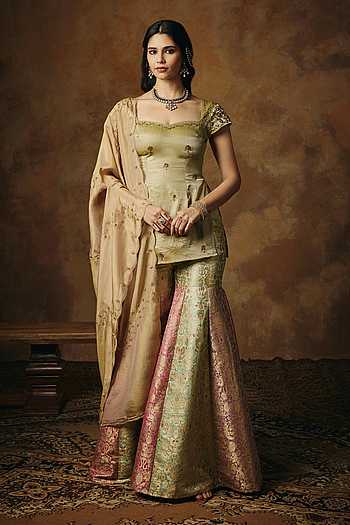 Chandrika Banarasi Woven Sharara Set