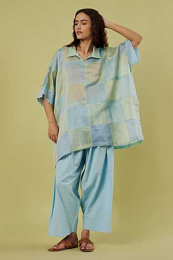 Patchwork Kaftan & Farshi Salwar Set