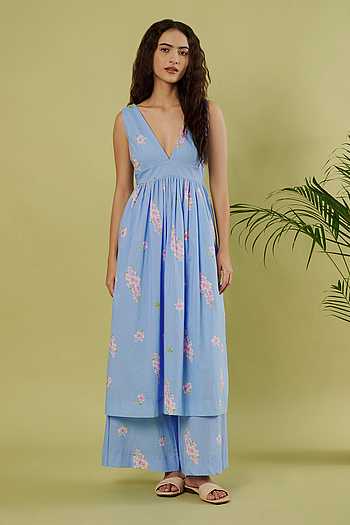 Floral Print Kurta & Palazzo Set
