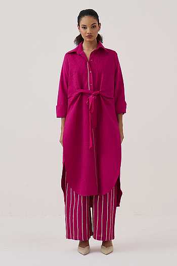 Front Knot Shirt & Pant Set