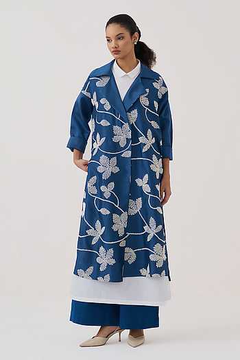 Floral Chanderi Overlay