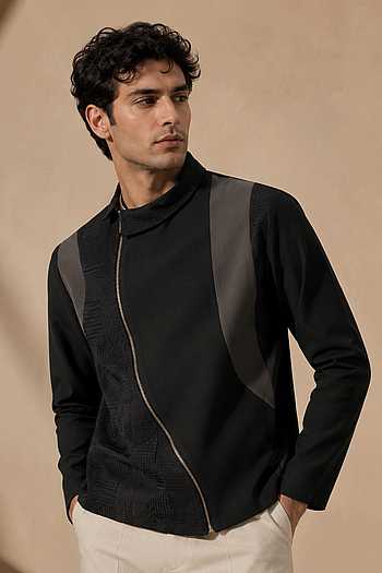 Textured Bomber Jacket