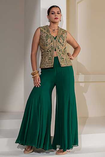 Embellished Jacket Sharara Set