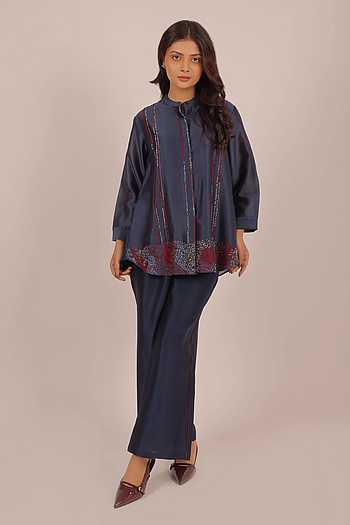 Embroidered Short Kurta & Pant Set