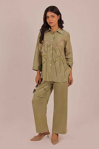 Hand Work Straight Kurta & Pant Set