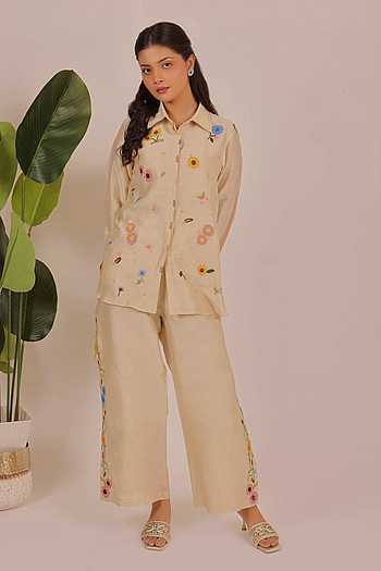 Floral Embroidered Kurta & Pant Set