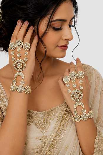 Polki Bridal Haathphool - Set of 2