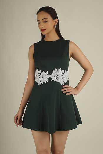 Placement Embroidered Dress