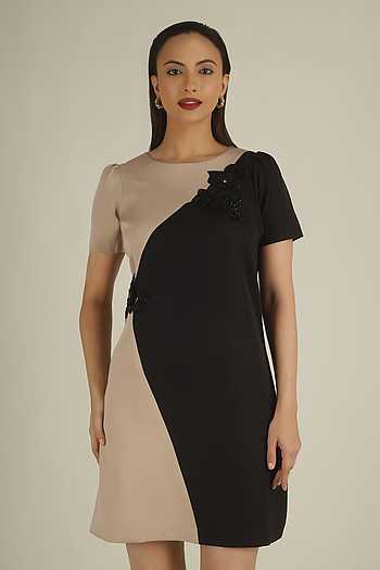 Colorblock Embellished Dress