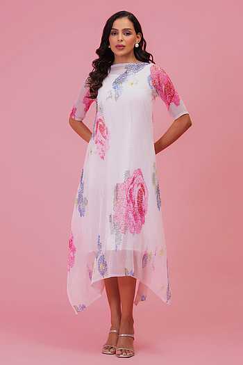 Petals Poetry Ivory Dress