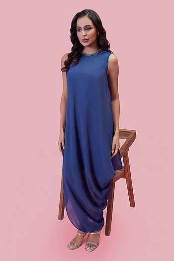 Brahmand Blue Dress With Jacket