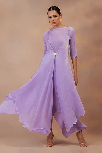 Amethyst Flow Layered Tunic & Pant Set