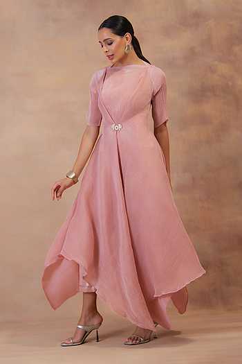 Blush Pink Layered Tunic & Pant Set