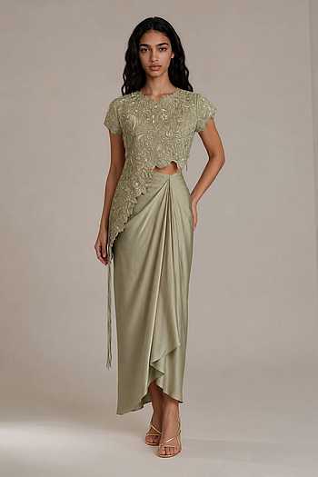 Jasmine Embroidered Top & Skirt Set