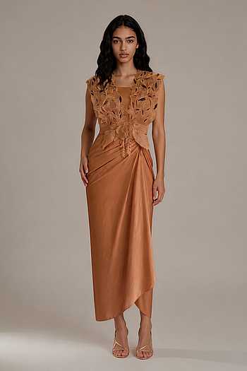 Alder Cutwork Embroidered Overlay With Dress