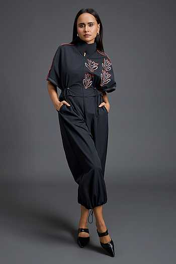 Thread Embroidered Jumpsuit