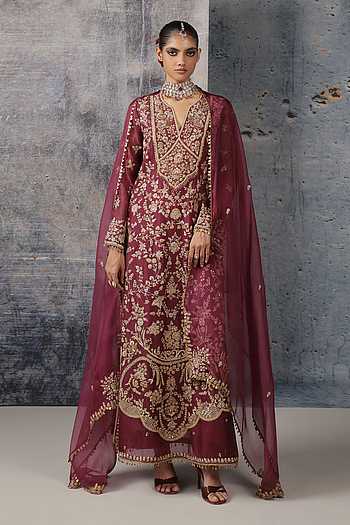 Long Jaal Embroidered Kurta Set