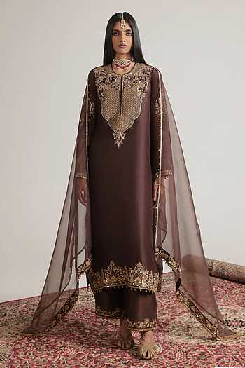 Embroidered Straight Kurta Set
