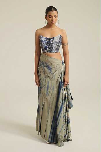 Adrika Corset & Draped Skirt Set
