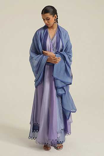 Venya Embroidered Anarkali Pant Set