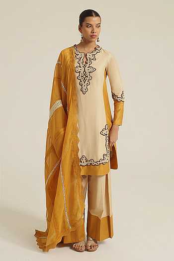 Soma Colorblock Kurta Pant Set