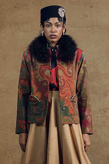 Paisley Pattern Bandhgala Jacket