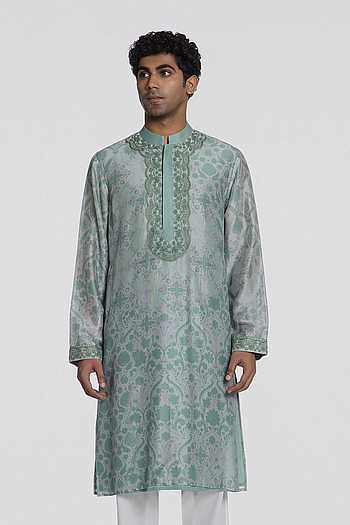Aqua Bloom Printed Kurta