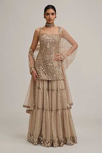 Sequin Work Kurta Sharara Set