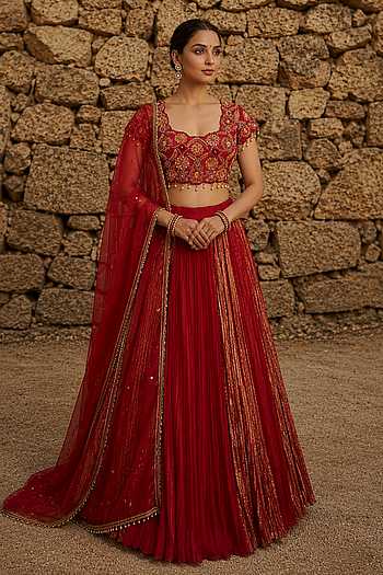 Zari Embroidered Lehenga Set