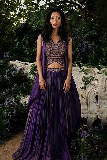 Embroidered Waistcoat With Skirt