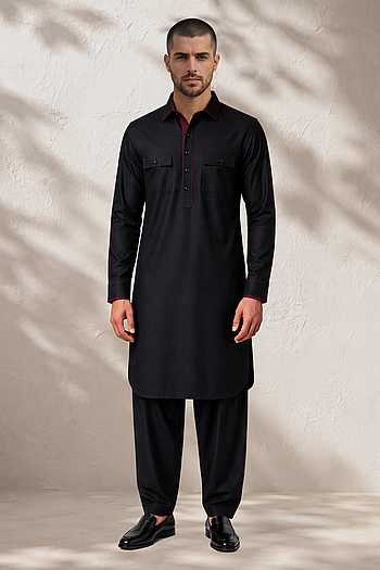 Ritvik Cotton Silk Kurta & Salwar Set