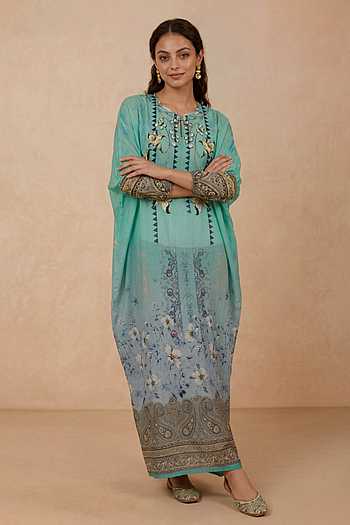 Floral Print Crepe Kaftan