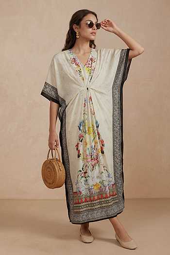 Floral Border Print Kaftan